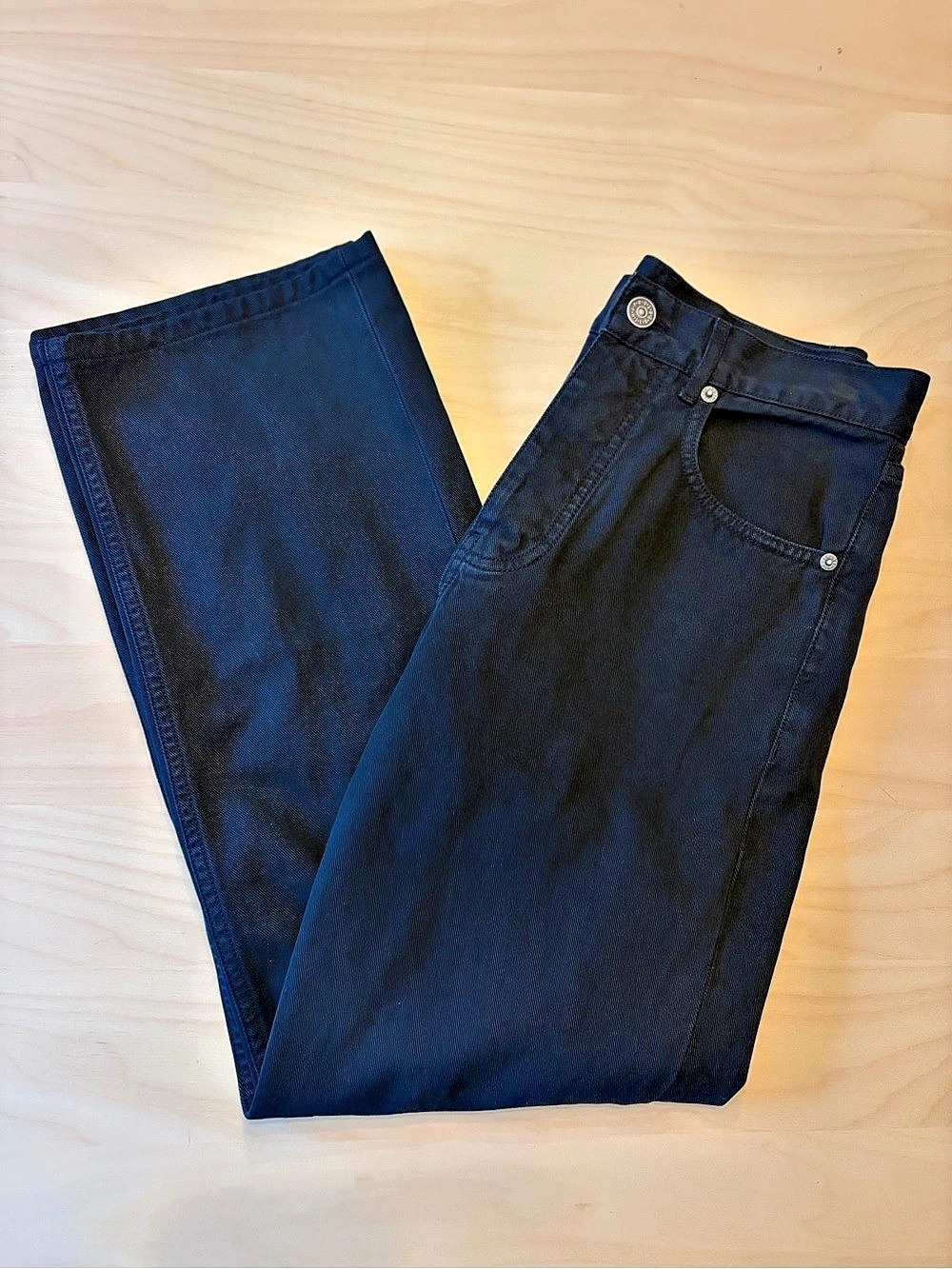Phoebe Philo Drop Jeans Straight Leg Pants in Black
